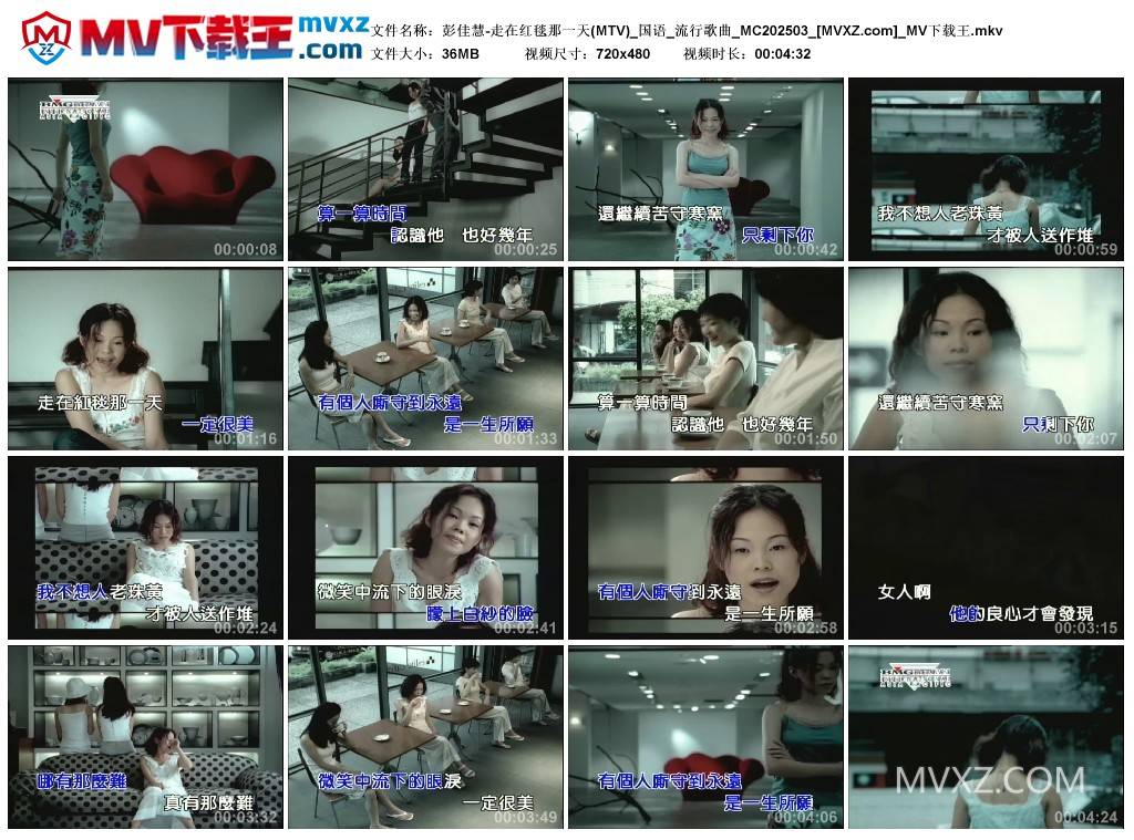 彭佳慧-走在红毯那一天(MTV)_国语_流行歌曲_MC202503